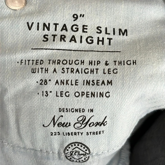 J. Crew Jeans Vintage Slim Straight Raw Hem - Size 30 - Picture 7 of 12